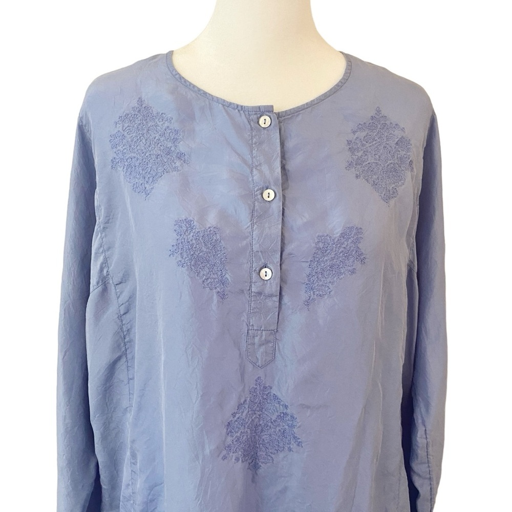 Victoria's Secret Embroidery Silk Tunic Blouse - Sz XL - Picture 11 of 12